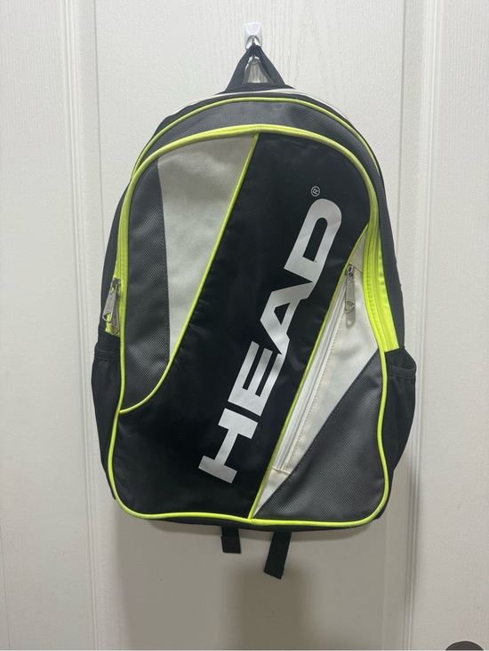 Head Other - HEAD Tennis Backpack Black Gray Neon Yellow Racquet Sports School Travel